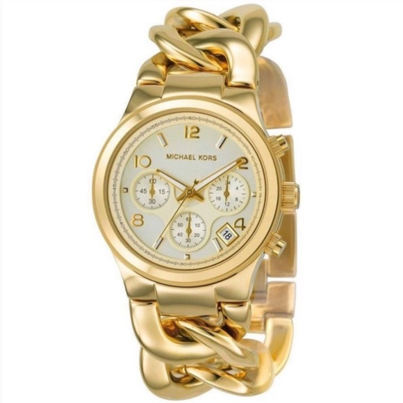 Michael Kors Runway Twist Watch in Gold - Picture 6 of 7